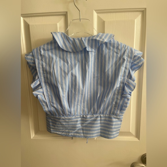 NWT Sandro Ruffled Crop Top - Picture 7 of 7